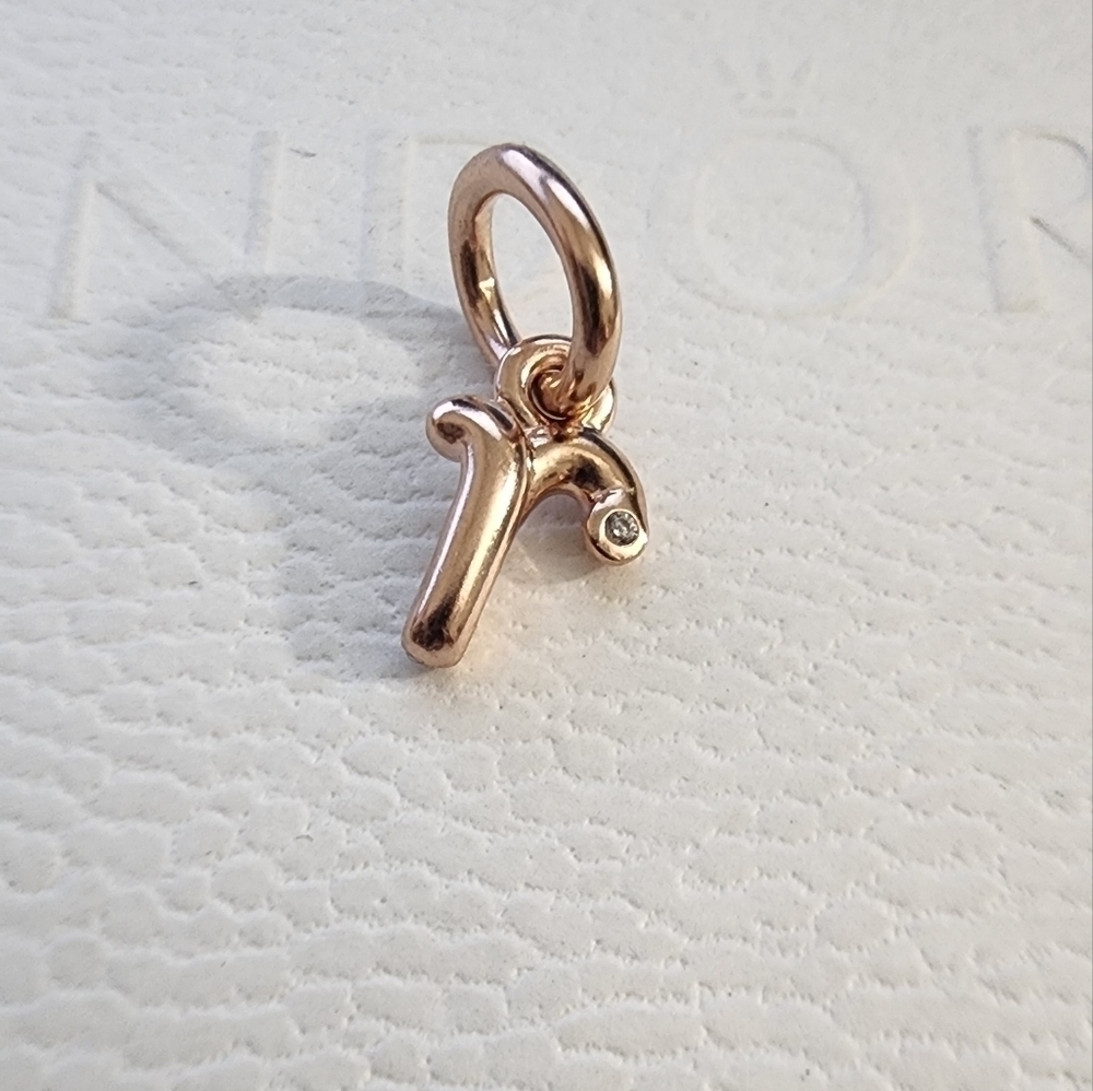 Pandora Letter R Script Alphabet Dangle Charm - Picture 3 of 6